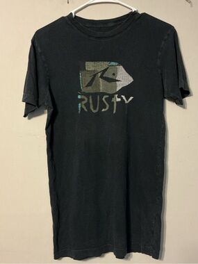 Rusty Vintage Sun Faded Black Tee